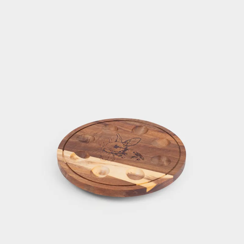 Подставка для яиц, 24 см, 8 отд, на ножках, дерево, Кролик, Noble tree