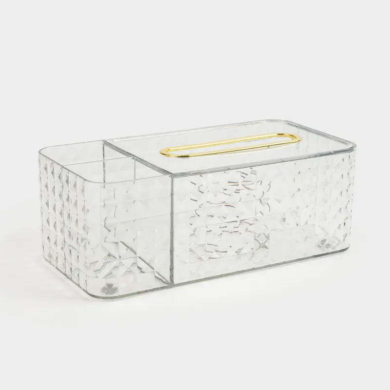 Бокс для бумажных салфеток, 24х12 см, с органайзером, с пружиной, пластик/металл, Kandy, image-8