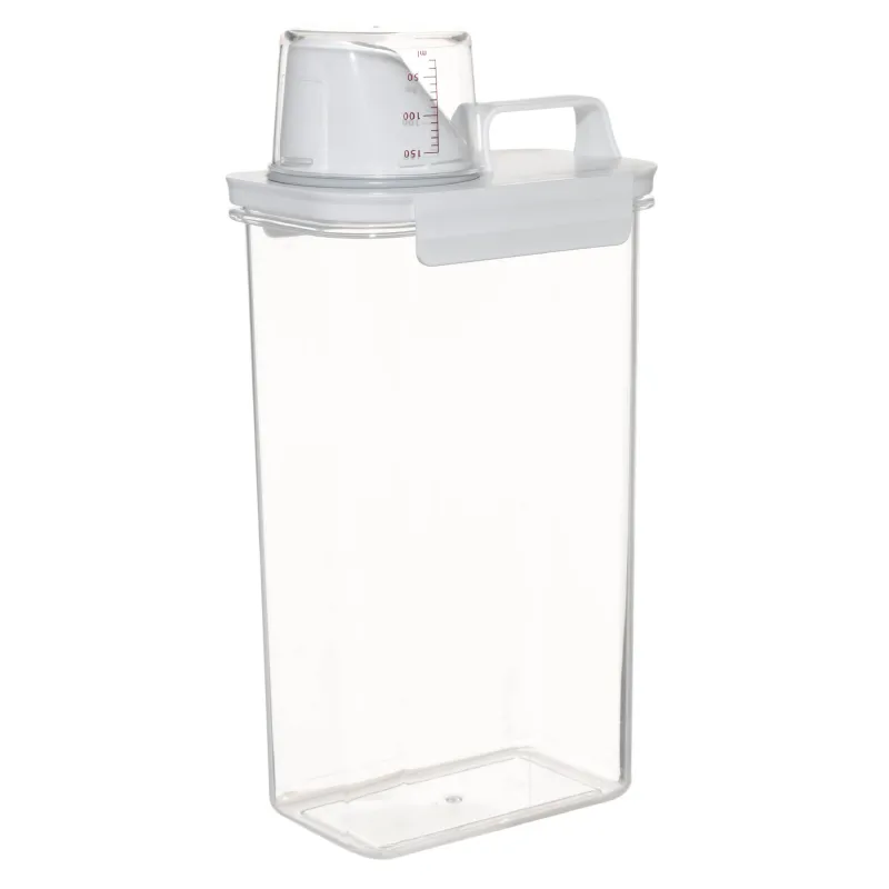 Контейнер для стирального порошка, 2,3 л, с мерником, пластик, белый, Compact, image-1