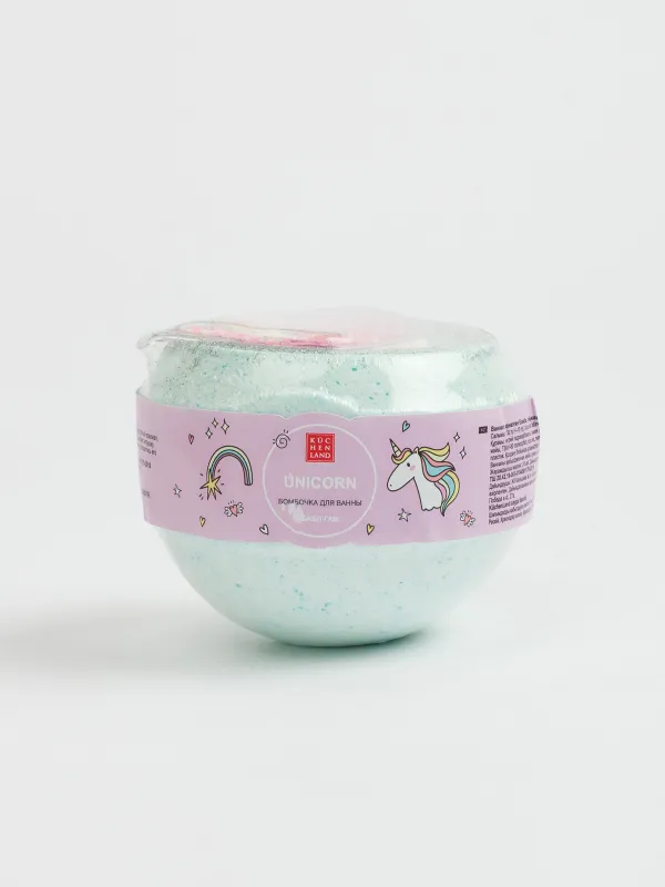 Бомбочка для ванны, 130 гр, с игрушкой, Бабл-гам, голубая, Единорог, Unicorn, image-2