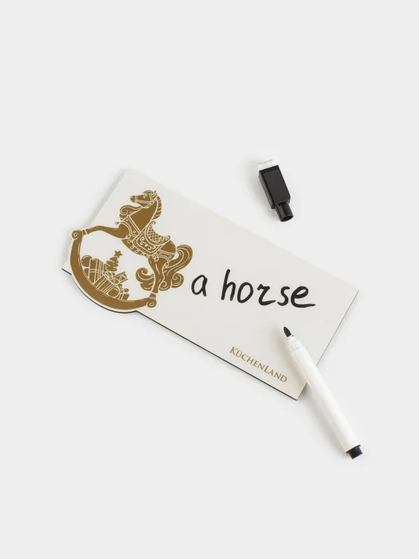 Доска магнитная для записей, 18х12 см, пластик, Horse christmas, image-2