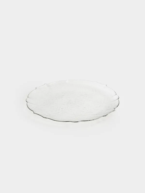 Тарелка подстановочная, 33 см, стекло, Nautilus silver, image-2