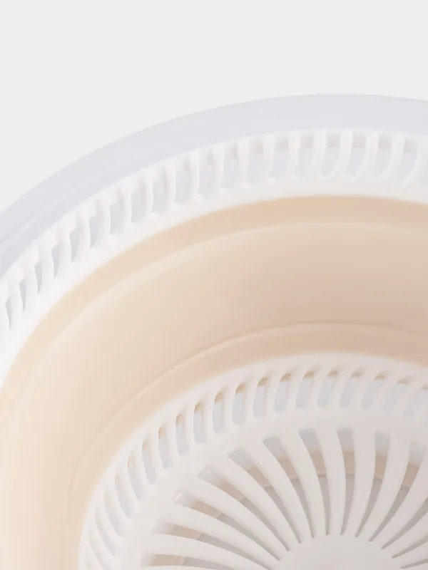 Сушилка для зелени, 30 см, механическая, складная, пластик/резина, серо-бежевая, Foldaway, image-5