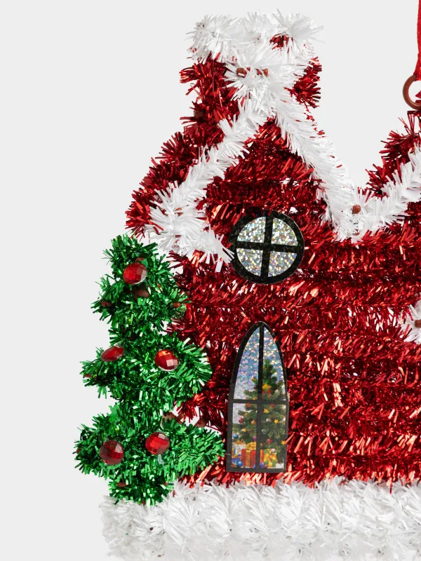 Украшение декоративное, 29 см, Домик, Tinsel decor, image-1