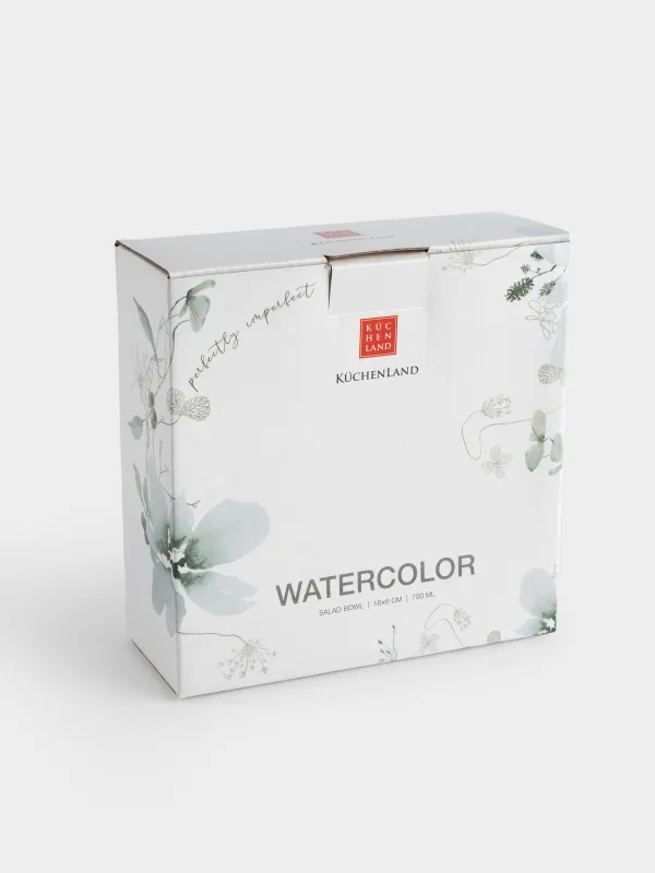 Салатник, 16х6 см, 700 мл, фарфор N, Серые цветы, Watercolor, image-5