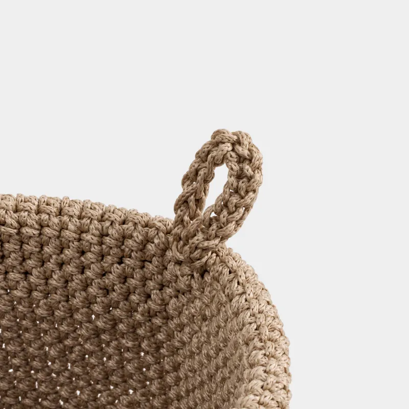 Корзина для хранения, 12х17 см, плетеная, с держателем, полиэстер, круглая, коричневая, Bolsa, image-2