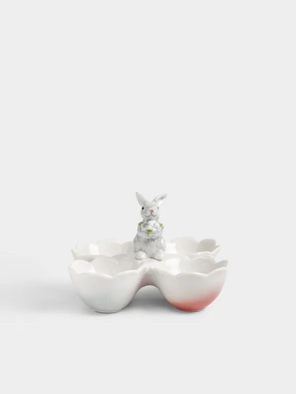 Блюдо пасхальное, 16х12 см, 4 отделения, Кролик, Easter, image-0