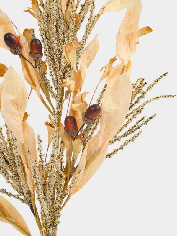 Ветка декоративная, 85 см, полиэстер/пенопласт, Желуди, Slight frost decor, image-3