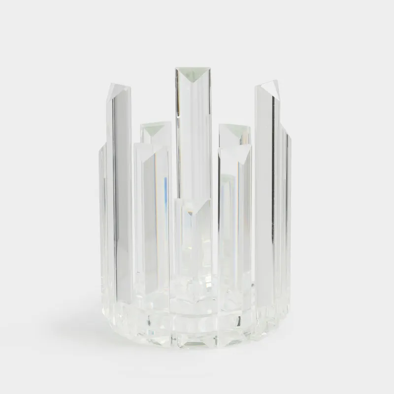 Подсвечник, 15 см, для цилиндрической свечи, кристальное стекло, Lux crystal