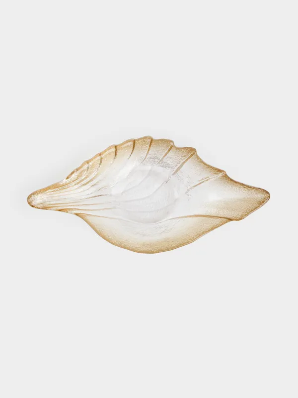 Блюдо, 22х12х5 см, стекло Р, бежевое, Градиент, Ракушка, Seaside, image-2