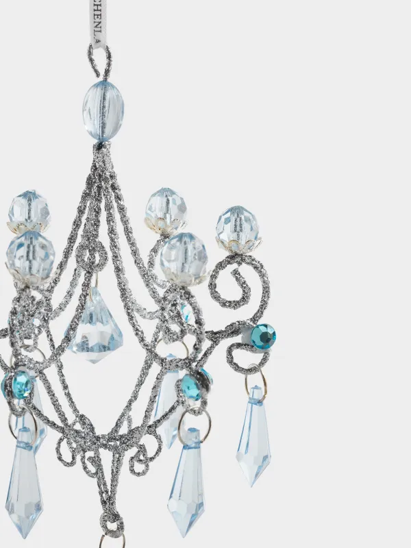 Игрушка елочная, 15 см, Подвеска с кристаллами, Ice crystal, image-1