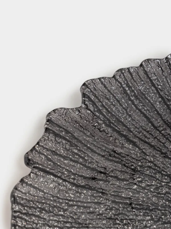 Блюдо, 33х2 см, стекло Р, серое, Verge, image-4