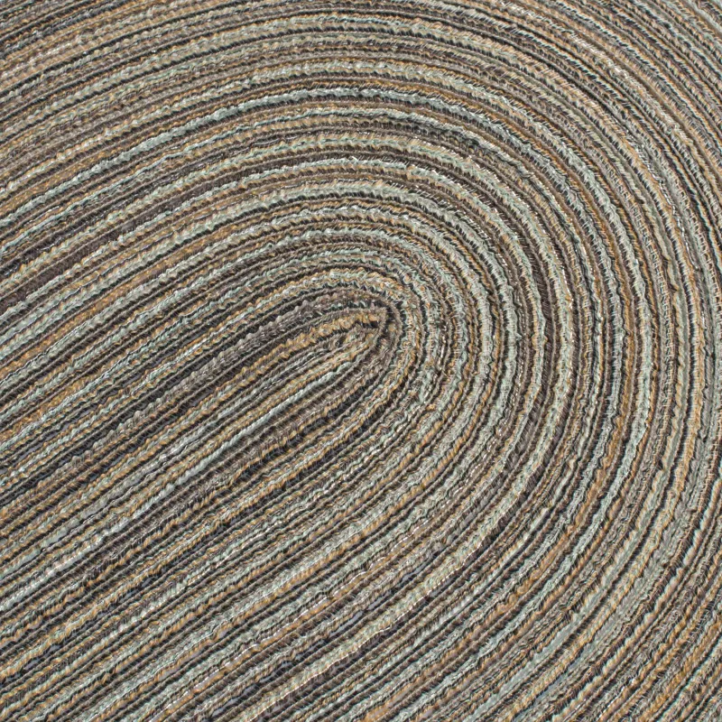 Салфетка под приборы, 30x45 см, полиэстер, овальная, серо-коричневая, Rotary, image-1