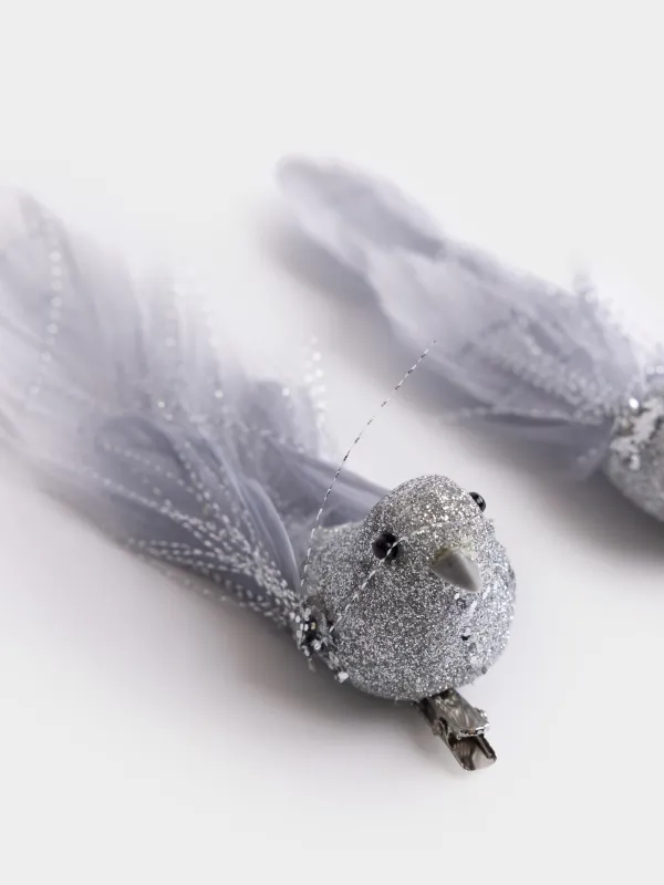 Украшение декоративное, 14 см, 2 шт, на клипсе, Птица, Birds NY, image-1