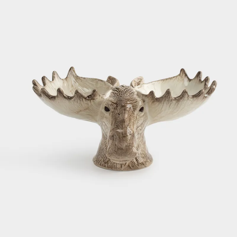 Менажница, 32х16 см, 2 отд, керамика, молочно-коричневая, Лось, Moose story