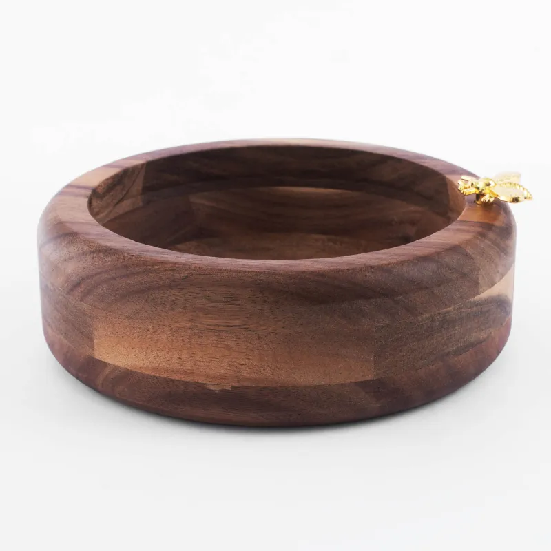 Блюдо декоративное, 19 см, дерево/металл, Пчела, Honey, image-0