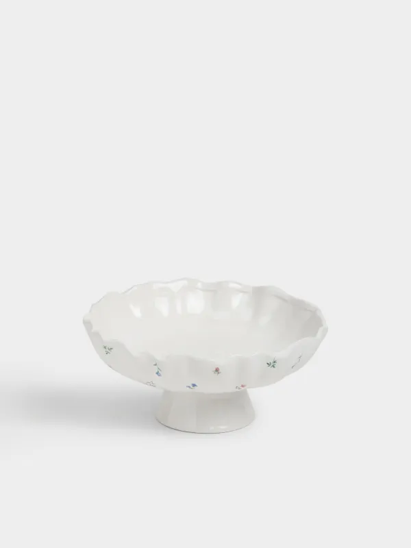 Ваза для фруктов, 25х12 см, на ножке, Нежные цветы, El flora, image-1