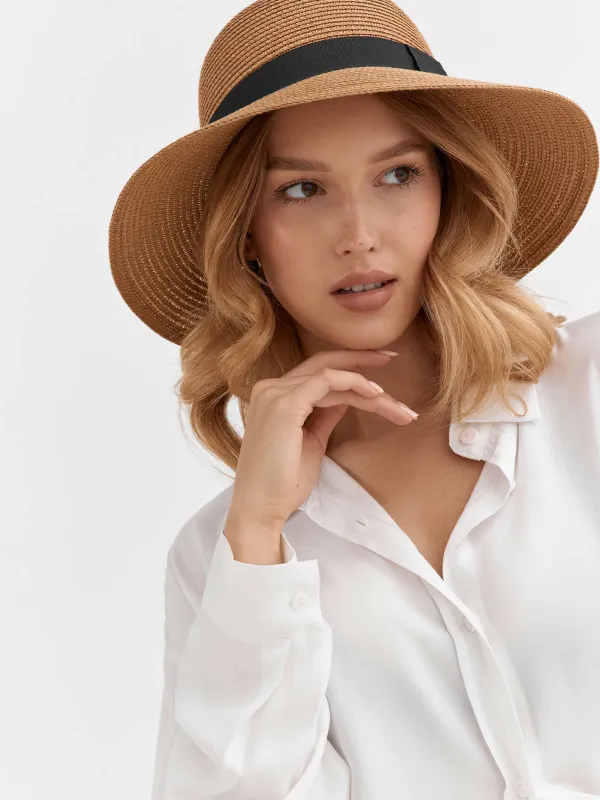 Шляпа, 57 см, единый размер, целлюлоза/полиэстер, песочная, Banjo, image-2