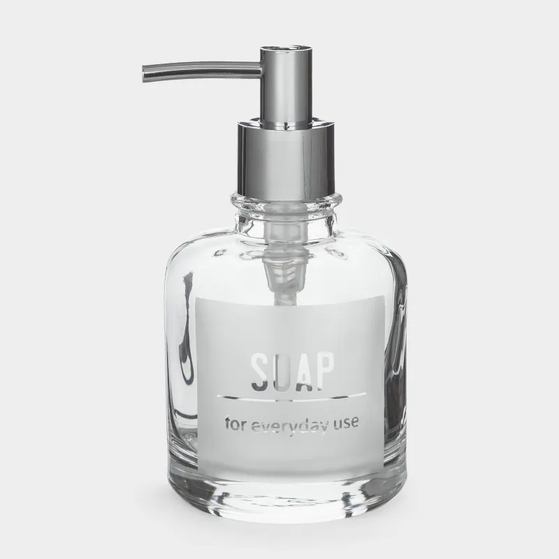 Диспенсер для жидкого мыла, 260 мл, стекло/пластик, Lunt