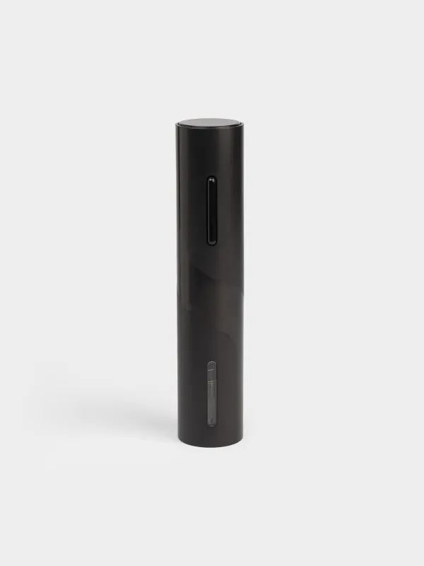 Набор винный, 5 пр, с вакуумной пробкой, на подставке, пластик/сталь, черный, Flux, image-3