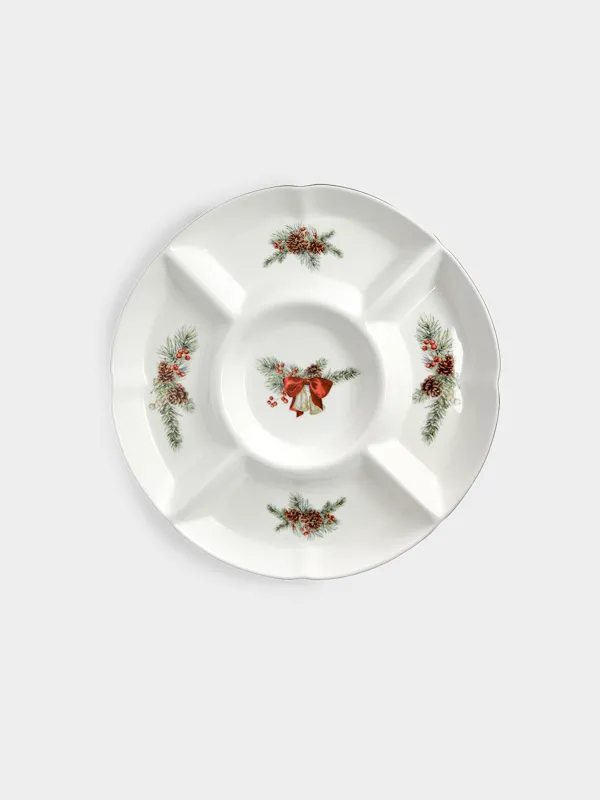 Менажница, 33 см, Колокольчики с бантом, Christmas miracle classic, image-1