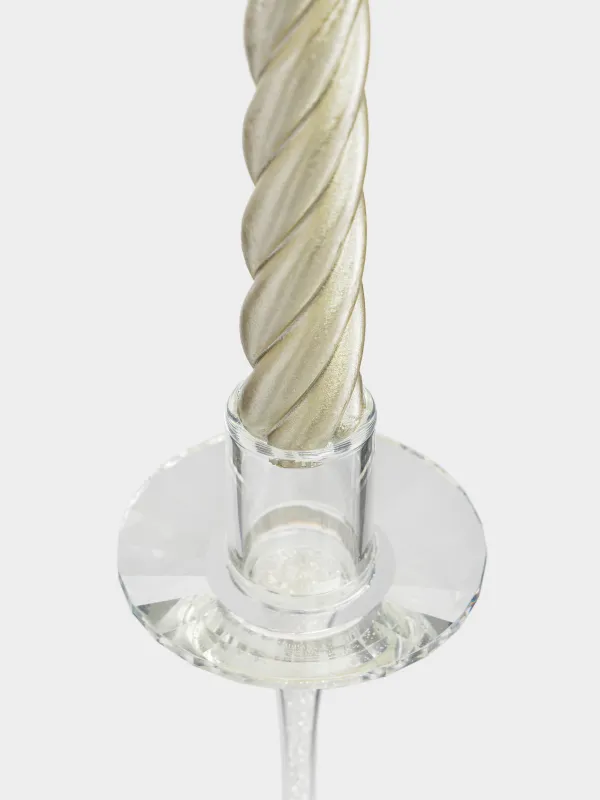 Подсвечник, 28 см, для тонкой свечи, Кристалл, Crystal, image-3