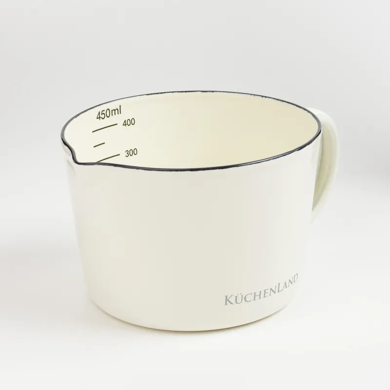 Емкость мерная, 450 мл, металл эмалированный, молочная, Nostalgia