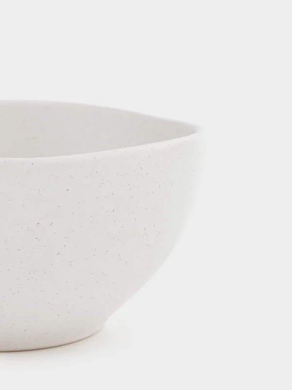 Сервиз обеденный, 6 перс, 18 пр, керамика, молочный, в крапинку, Неровный край, Demicile light, image-4