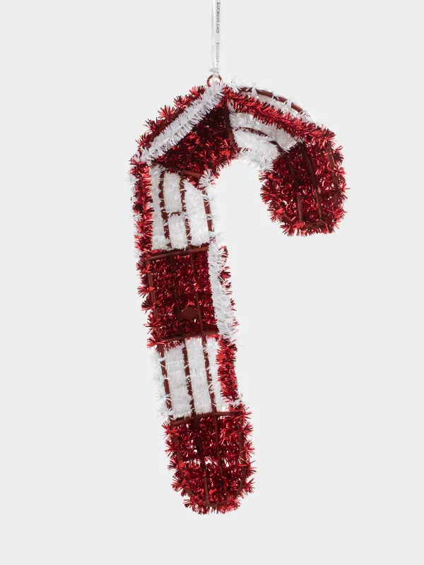 Украшение декоративное, 40 см, мишура/пластик, красно-белое, Леденец, Tinsel decor, image-3