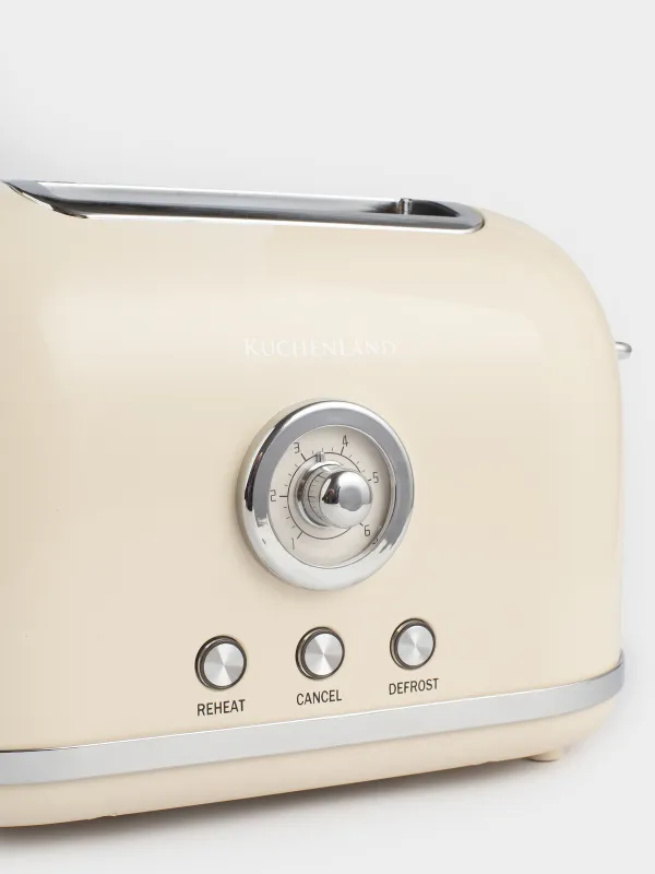 Тостер электрический, 685-815 Вт, 6 режимов, металл/пластик, бежевый, Vintage kitchen, image-2