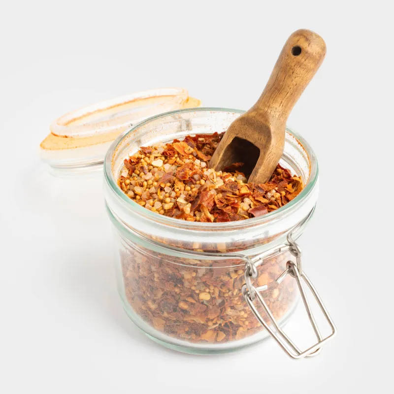 Емкость для специй, 8 см, с наполнением, с ложкой, стекло/дерево/сталь, Для мяса, Seasoning, image-2