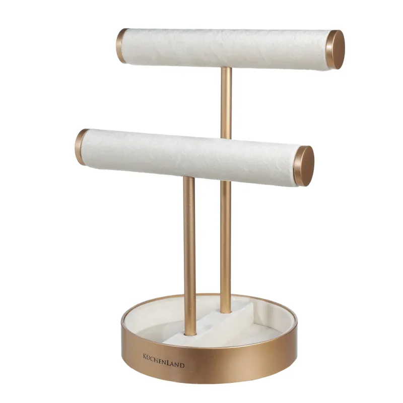 Держатель для часов и украшений, 21х30 см, дерево/вельвет, бежевый, Fantastic gold, image-1