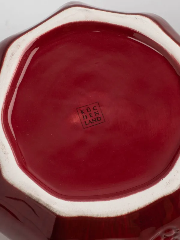 Емкость для хранения, 16х14 см, 950 мл, керамика, бордово-золотистая, Гранат, Pomegranate, image-4