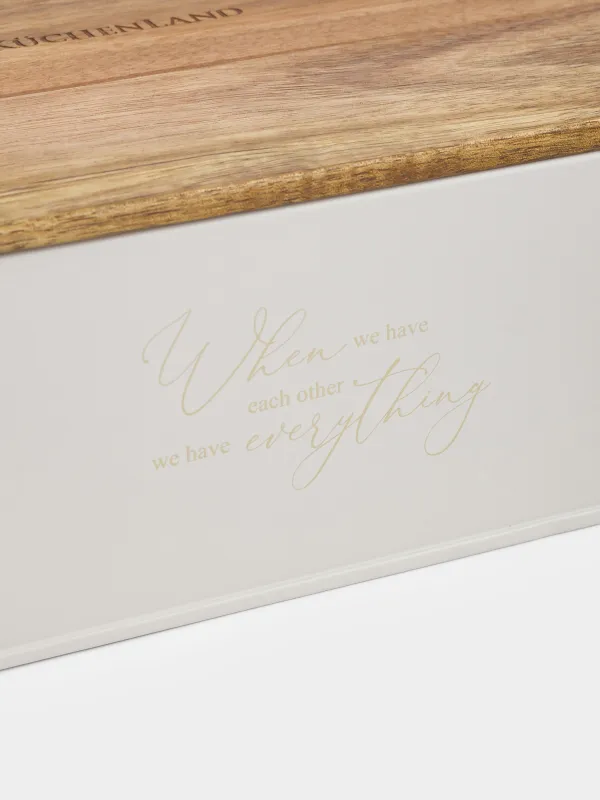 Коробка для чая, 18х15 см, 6 отд, металл/дерево, прямоугольная, бежевая, Ritlen, image-3