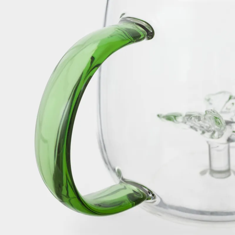 Кружка, 400 мл, стекло Б, зеленая ручка, Бабочка, Shape, image-4