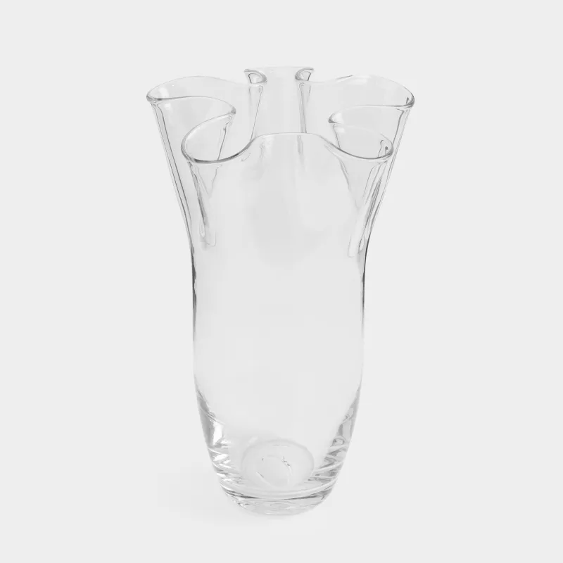 Ваза для цветов, 31 см, стекло, Crumple, image-1