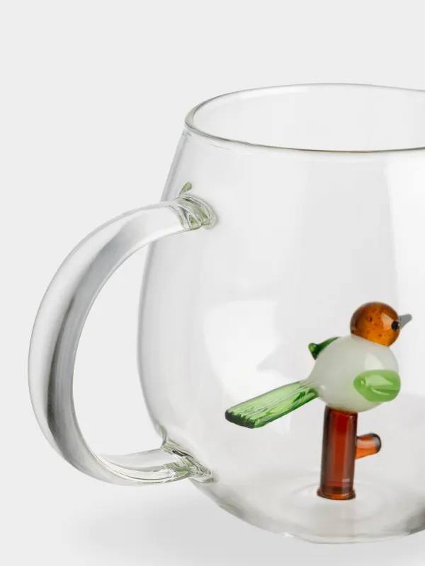 Кружка, 430 мл, стекло Б, Птица, Shape, image-3