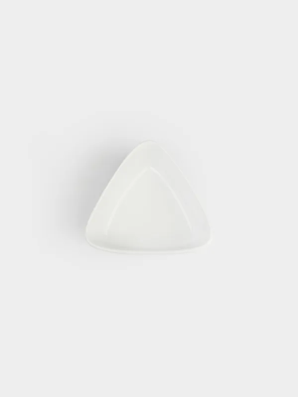 Набор для закусок, 3 пр, на подставке, керамика/дерево, белый, Треугольники, Noble tree, image-4