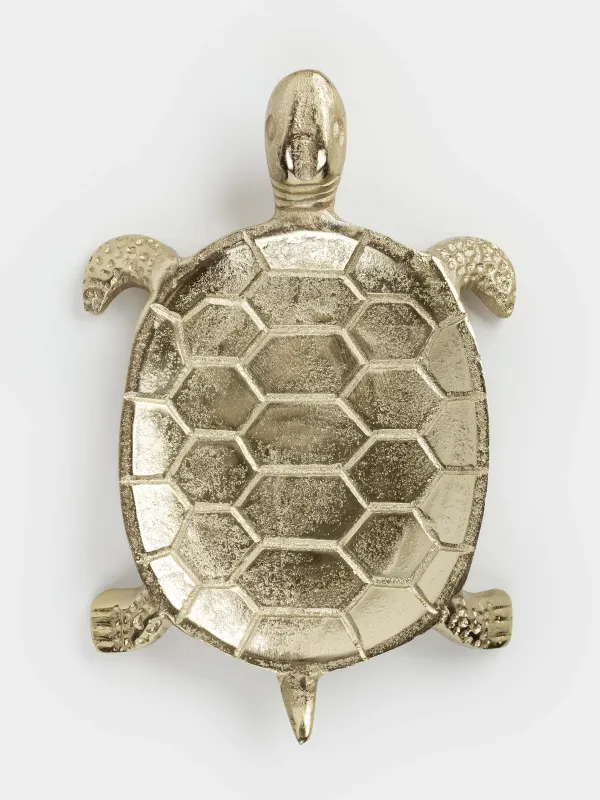 Блюдо декоративное, 26х14 см, металл, золотистое, Черепаха, Grand turtle, image-4