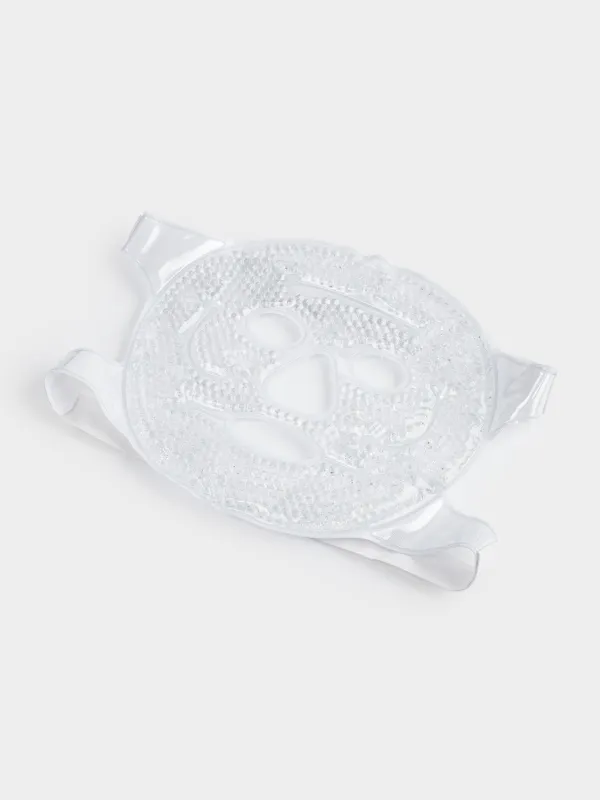 Маска для лица косметическая, 22 см, многоразовая, гелевая, белая, Beauty salon, image-1