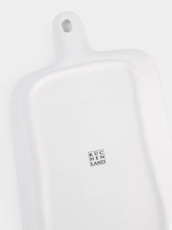 Блюдо сервировочное, 16х31 см, с ручкой, Нежные цветы, El floria, image-4