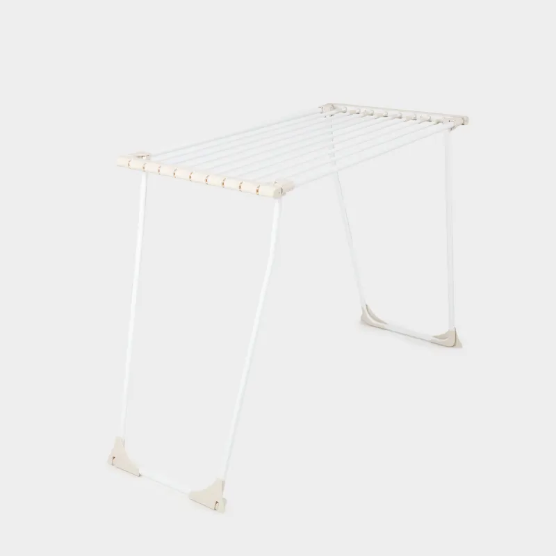 Сушилка для белья напольная, 200х55 см, раздвижная, металл, бежевая, Compact, image-2