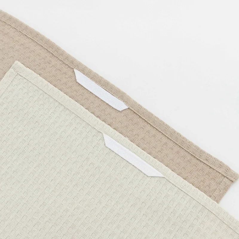 Полотенце кухонное, 40х60 см, 2 шт, с кружевом, хлопок, бежевое, Waffle, image-4