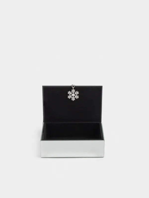 Шкатулка для украшений, 15x10 см, стекло, зеркальная, Снежинка, Glossy, image-3