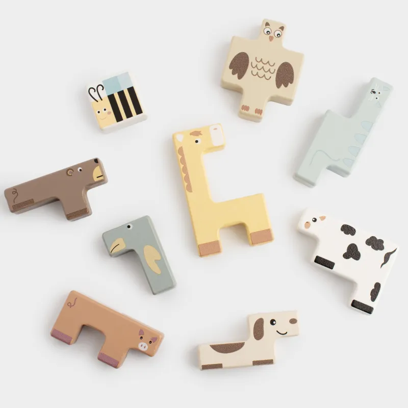 Игрушка-сортер, 13х14 см, развивающая, МДФ, цветная, Пазлы-головоломка, Kiddy, image-4