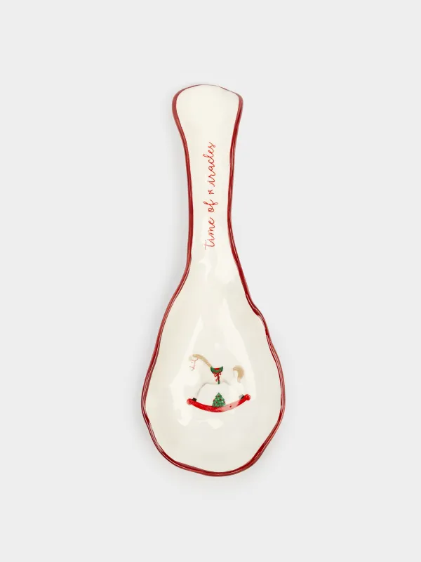 Подставка под ложку, 25 см, керамика D, Лошадка, Christmas tree, image-0