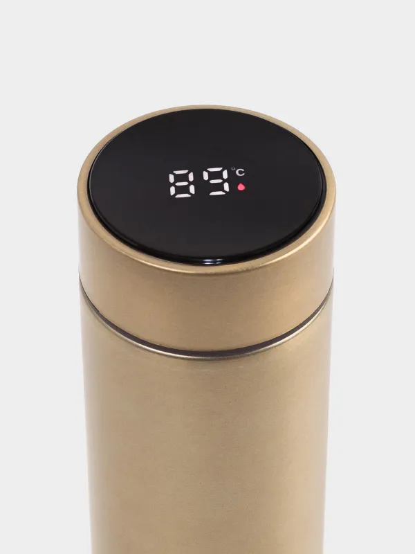 Термос, 500 мл, с термометром, сталь/пластик, золотистый, Celsius, image-6