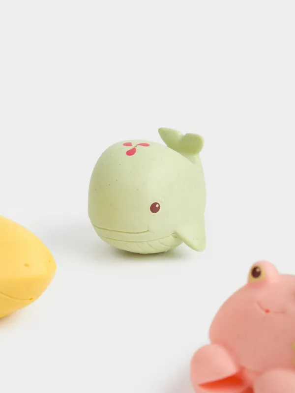 Набор игрушек для купания, 3 пр, ПВХ, цветной, Морские обитатели, Aquatic animals, image-3