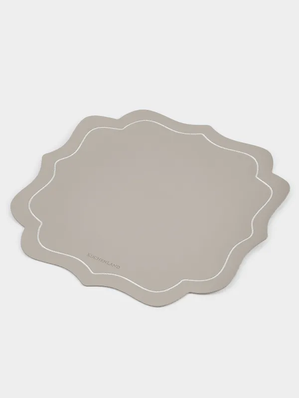 Салфетка под приборы, 38x38 см, ПВХ, фигурная, бежевая, Винтаж, Rock vintage, image-1