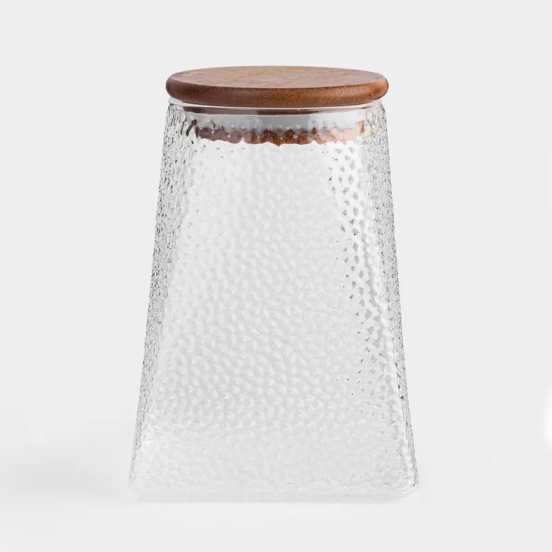 Банка для сыпучих продуктов, 950 мл, стекло/дерево, Relli wood